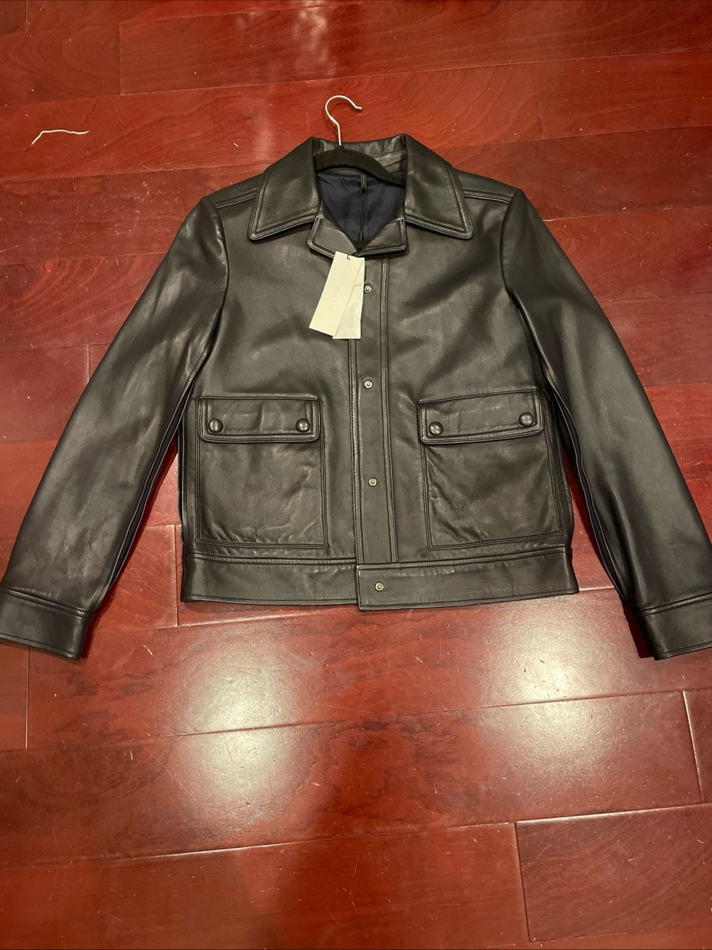 Helmut Lang Lamb Leather Pocket Detail Jacket